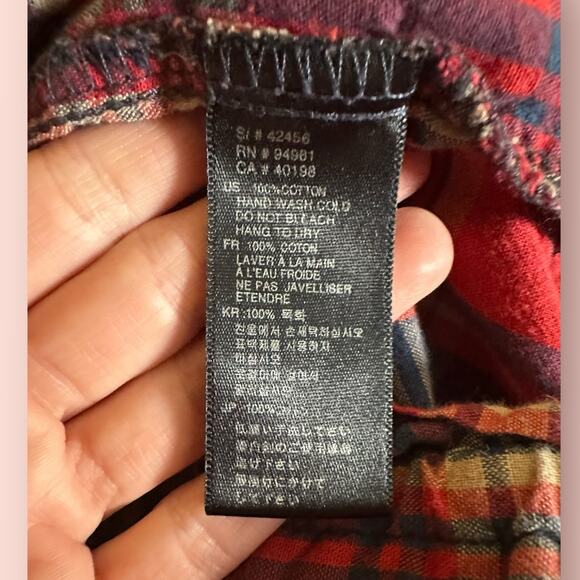 forever 21 y2k plaid grunge bubble tank top button down medium - Picture 4 of 4